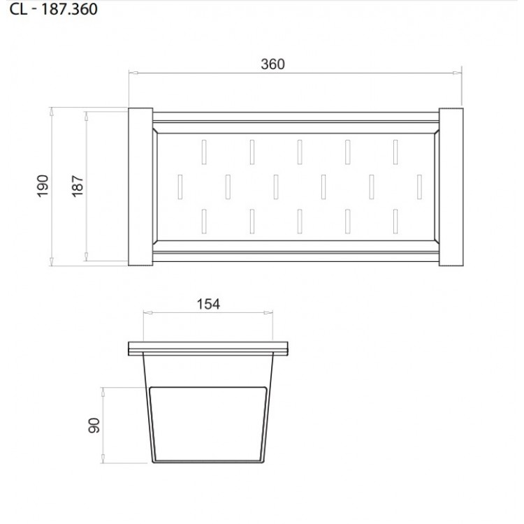 Helika Paplāte-nerūsējošais tērauds, CL-187.360