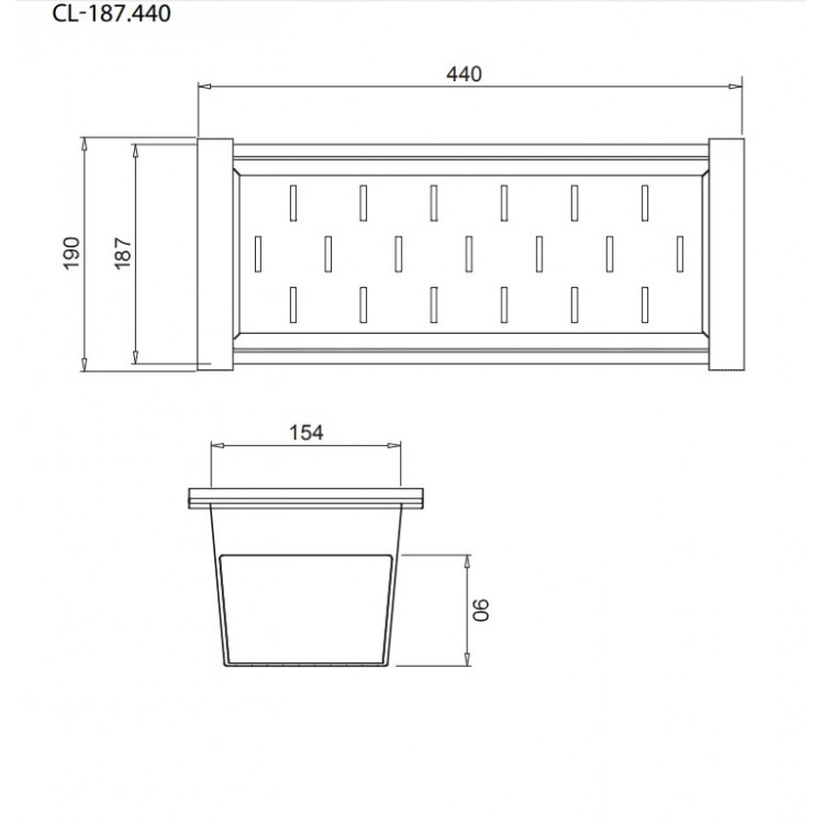 Helika Paplāte-nerūsējošais tērauds, CL-187.440