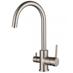 Virtuves izlietnes maisītājs dzeramajam ūdenim Helika Sabiaduo, nerūsējošs tērauds 2963-002