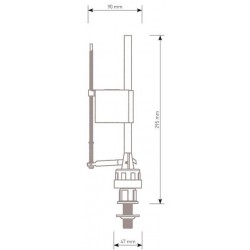 Tualetes poda uzpildes mehānisms BAS 26EL 3/8