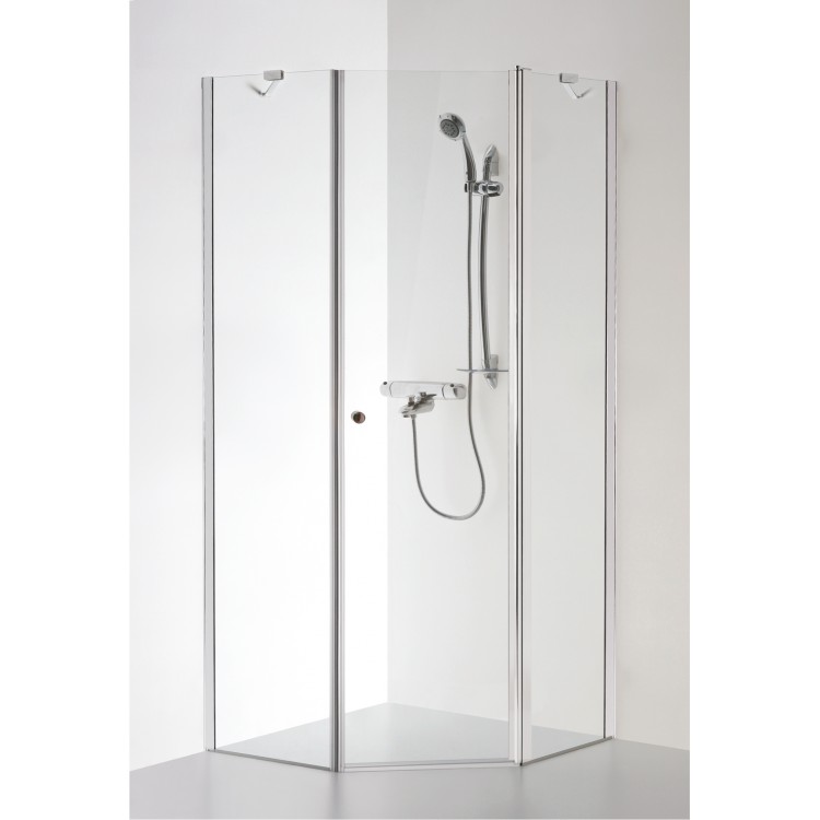 Dušas stūris piecstūru Baltijos Brasta LINA 80x80cm