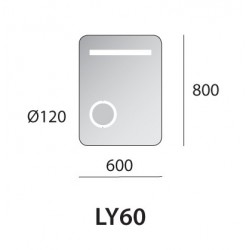 Spogulis ar LED apgaismojumu Balteco 60x80cm, LY60
