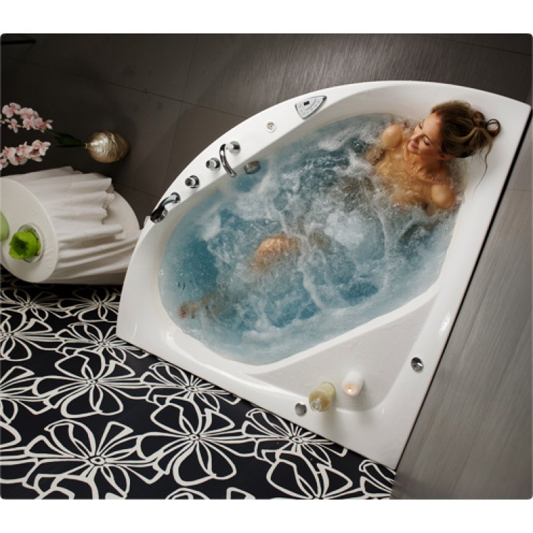 Stūra vanna Balteco Linea, 140x140cm