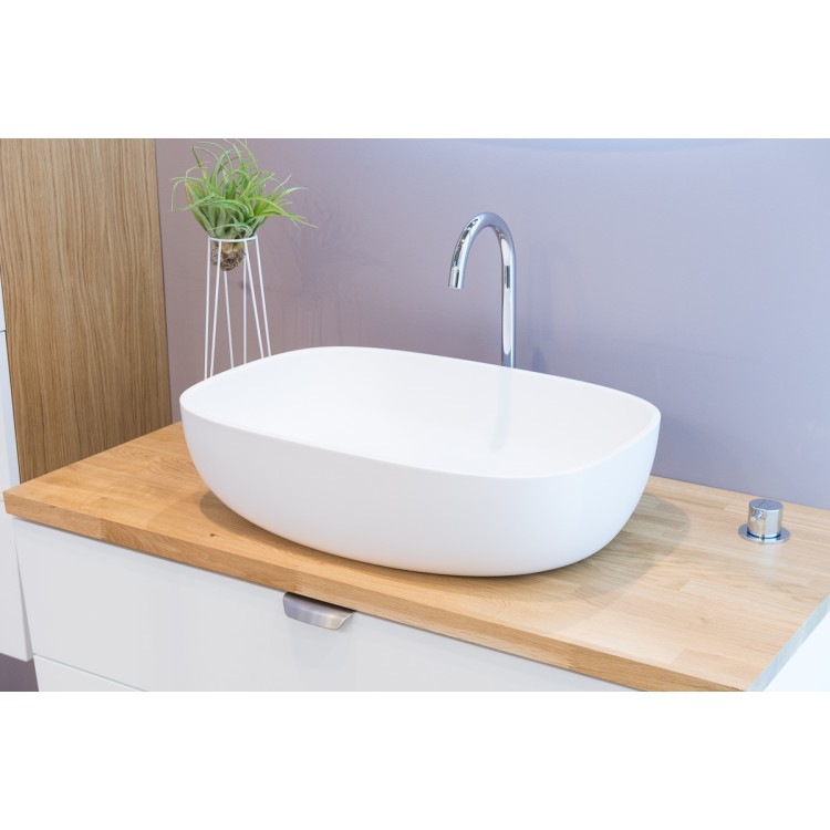 Vannas istabas uzliekamā izlietne Balteco TRAPEZ 57x39cm, TRAPEZ