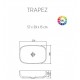 Vannas istabas uzliekamā izlietne Balteco TRAPEZ 57x39cm, TRAPEZ