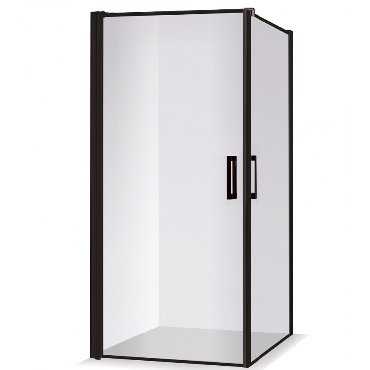 Dušas stūris kvadrātveida Baltijos Brasta VIKTORIJA Nero Frame 90x90cm