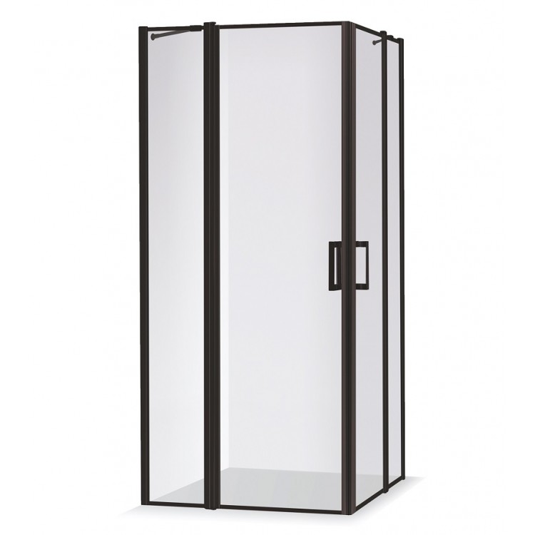 Dušas stūris kvadrātveida Baltijos Brasta SIMA Nero Frame 100x100cm
