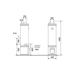 Malkas/elektrības ūdens sildītājs (boileris) Bandini, SX(LE) 80L
