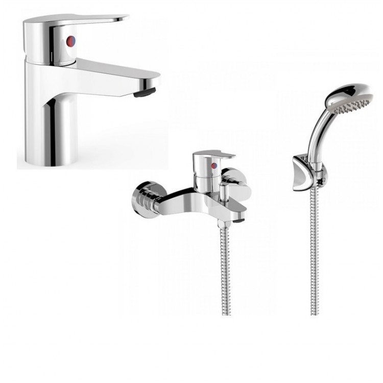 Maisītāju komplekts BASE-TRES 2in1, hroms