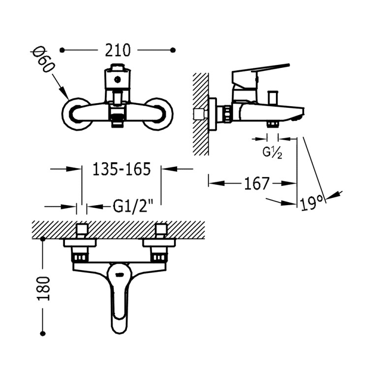 Maisītāju komplekts BASE-TRES 2in1, hroms