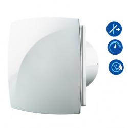 Sadzīves ventilators Blauberg MOON 100H ar taimeri, mitruma sensors