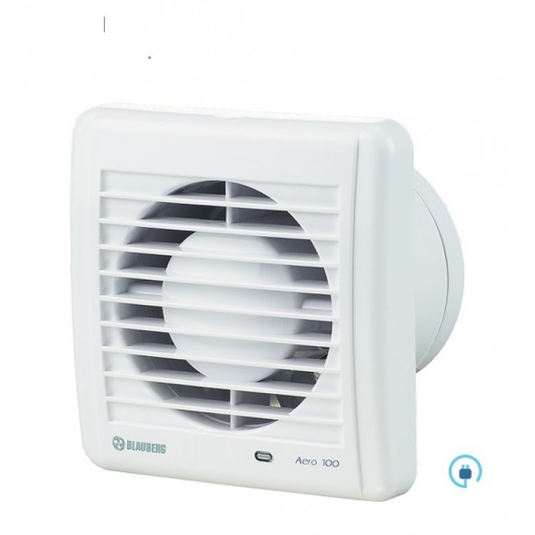 Sadzīves ventilators Blauberg Aero 100S ar slēdzi