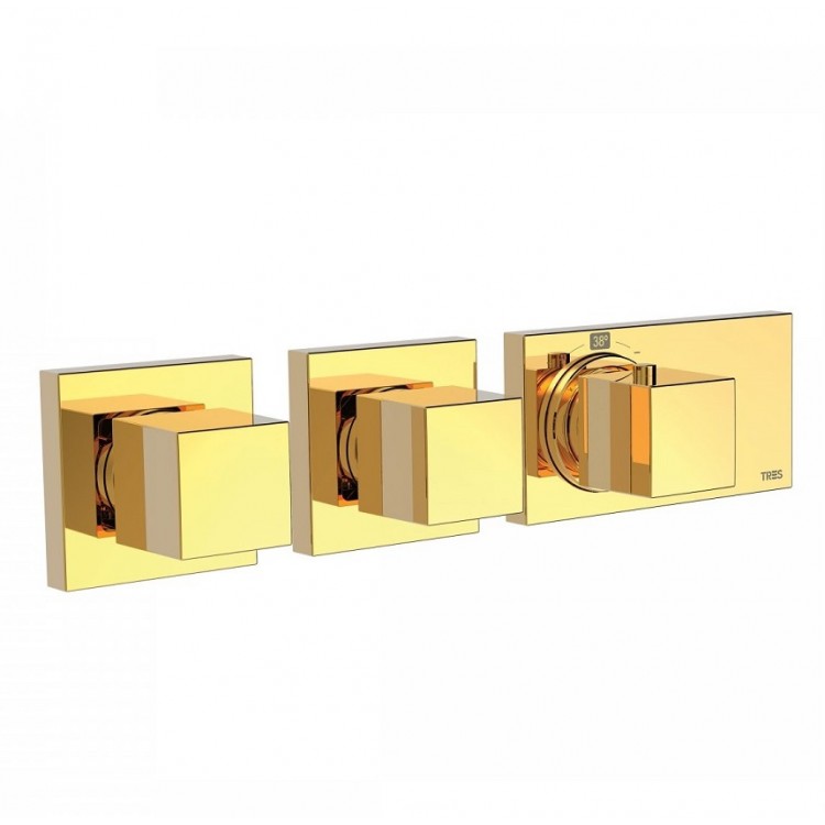 TRES Block System Iebūvējamais jaucējkrāns (3-ceļu), 20725399OR