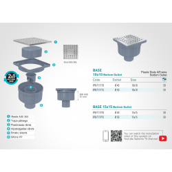 Traps Valtemo Classic 10x10cm DN40, vertikāls VFD-711710