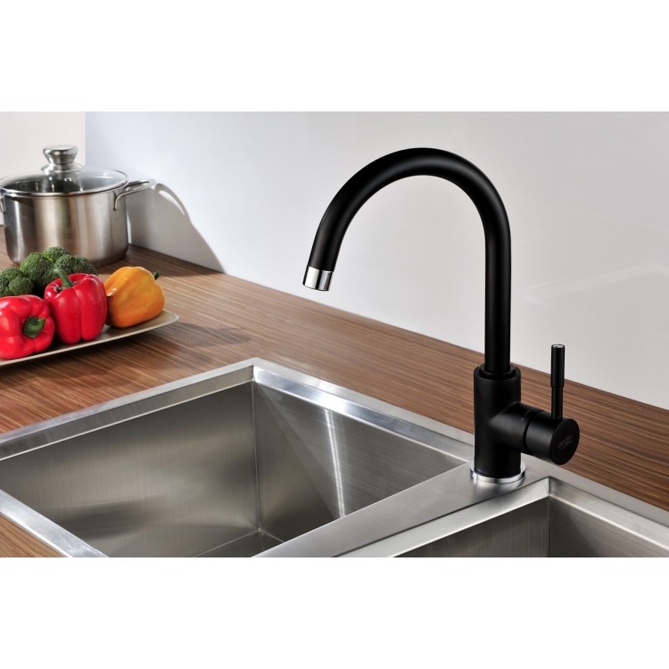 Virtuves izlietnes maisītājs BLUE WATER COLORADO-BlackMat, melns