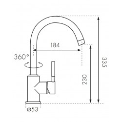 Virtuves izlietnes maisītājs BLUE WATER COLORADO-GOLD, zelts