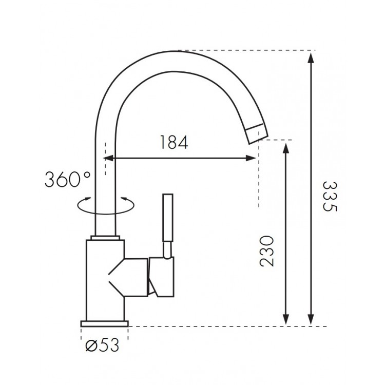 Virtuves izlietnes maisītājs BLUE WATER COLORADO-BR, bronza