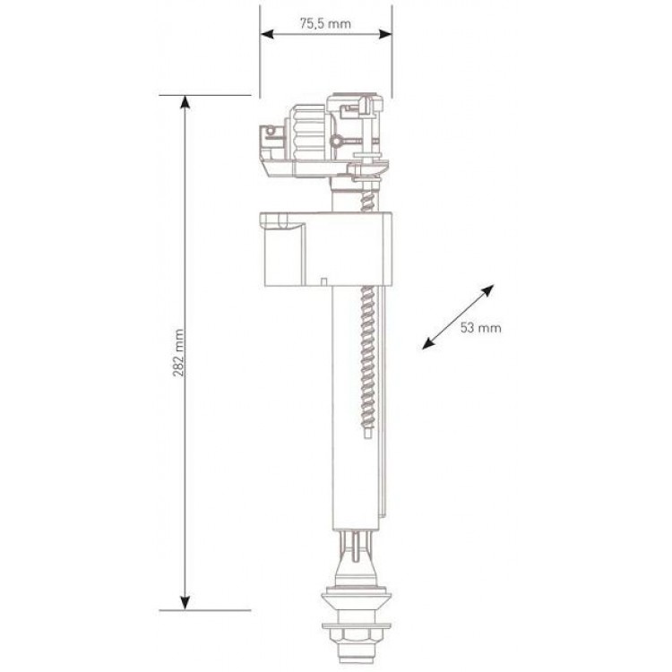 Tualetes poda uzpildes mehānisms COMPACT 99B 1/2