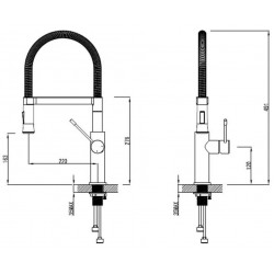 Virtuves izlietnes maisītājs Vento CUCINA, 352395