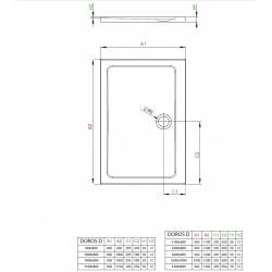 Dušas paliktnis taisnstūra Radaway DOROS D 120x100cm