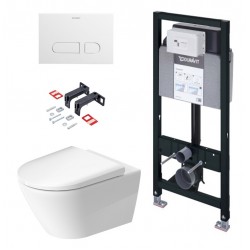 Komplekts Duravit D-NEO tualetes pods+rāmis+poga