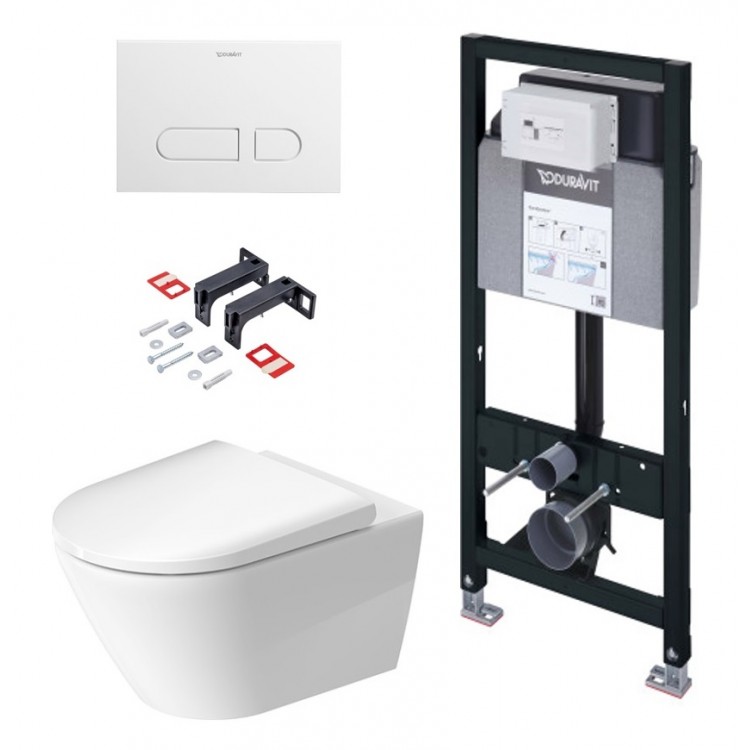 Komplekts Duravit D-NEO tualetes pods+rāmis+poga