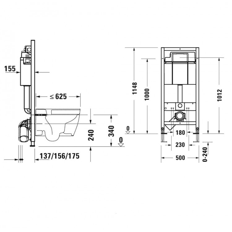 Komplekts Duravit D-NEO tualetes pods+rāmis+poga