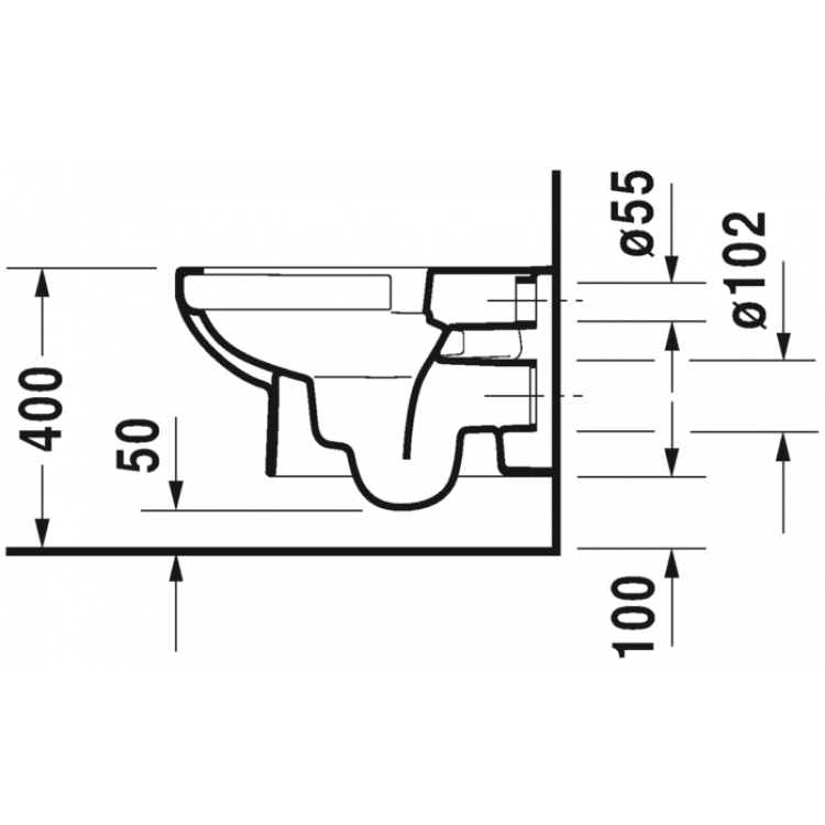 Tualetes pods piekaramais Duravit DuraStyle Basic Rimless ar Soft Close vāku, 45620900A1
