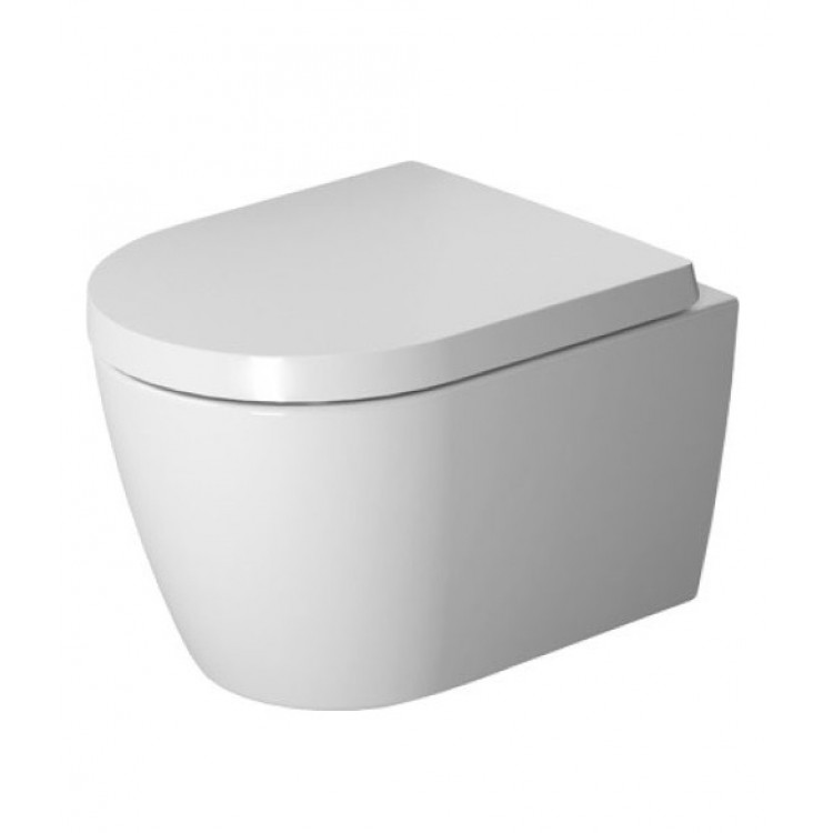 Tualetes pods piekaramais Duravit ME by Starck Compact Rimless ar vāku, 45300900A1