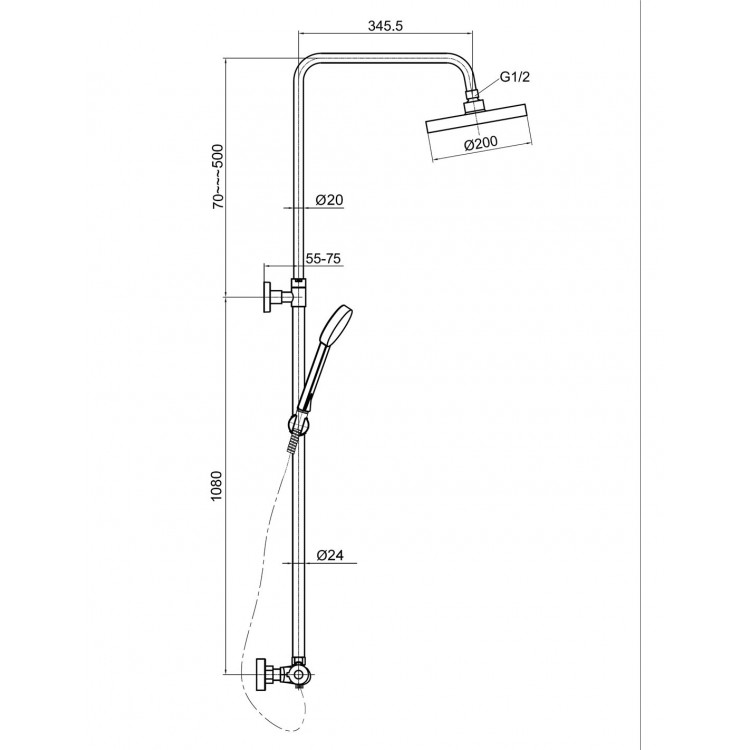 Dušas sistēma Magma AMATA, MG-2290