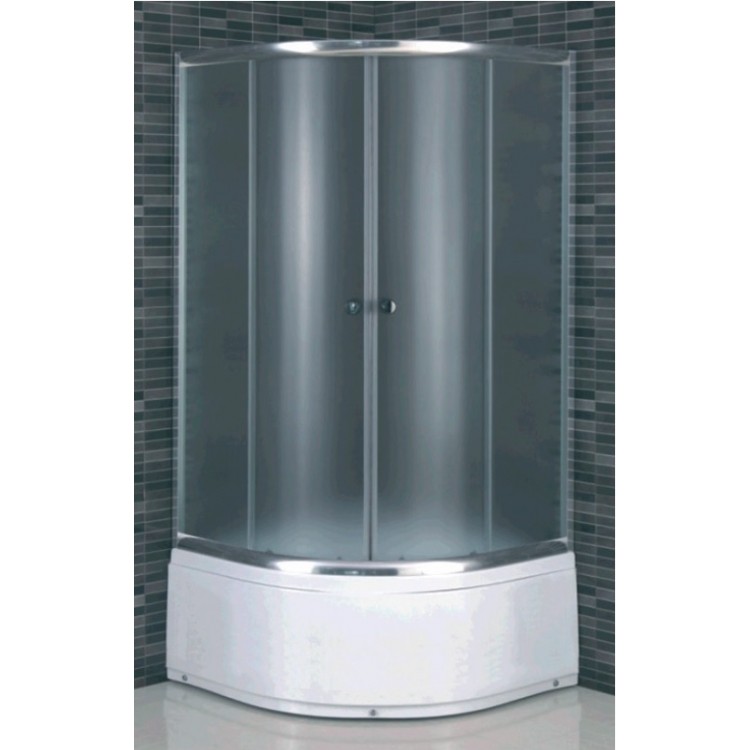 Dušas stūris pusapaļš Gotland  80x80cm ar paliktni, 39162