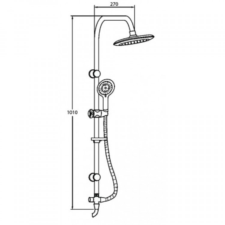 Dušas komplekts Duschy DOLPHIN 455-90