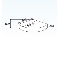 Dušas paliktnis pusapaļš Duschy 90x90 cm, 81P01