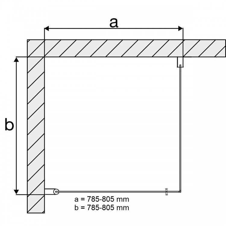 Dušas stūris kvadrātveida Duschy Corner 800x800, 5224-80/5234-80