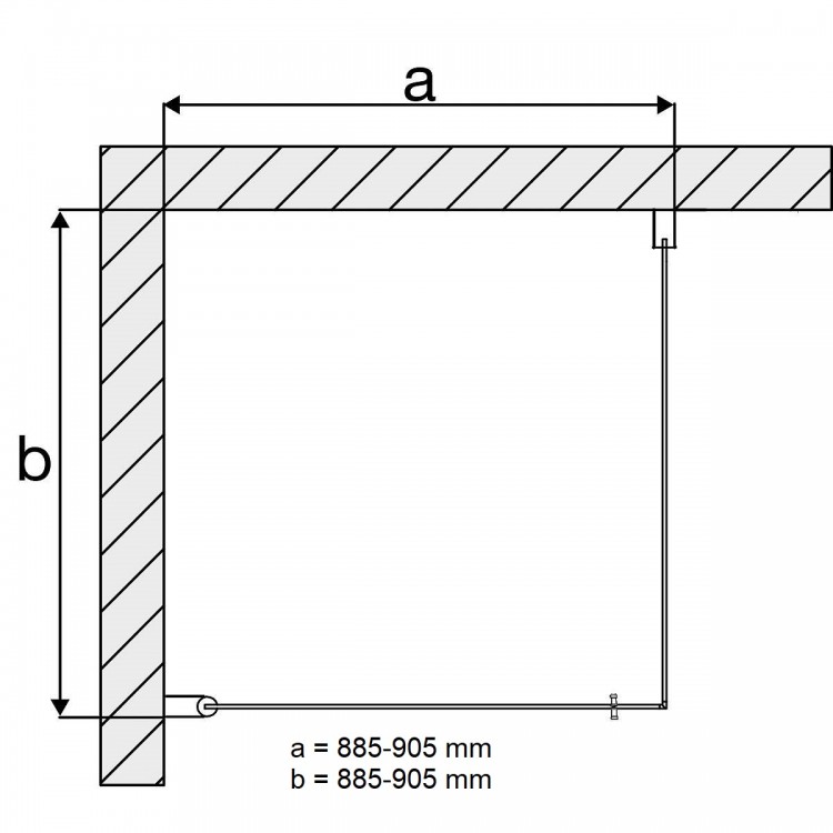 Dušas stūris kvadrātveida Duschy Corner 900x900, 5224-90/5234-90