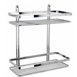 Plaukts divdaļīgs Duschy metāla 25x12x25 cm, 567-90