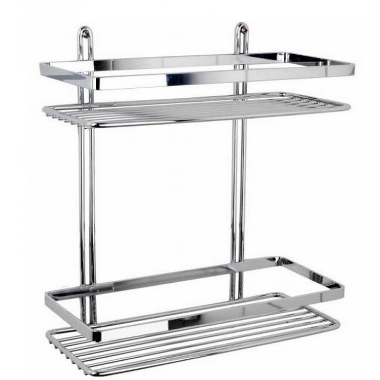 Plaukts divdaļīgs Duschy metāla 25x12x25 cm, 567-90