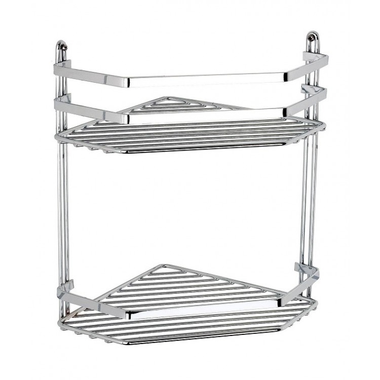 Stūra plaukts divdaļīgs Duschy metāla 20x20x30 cm, 575-90