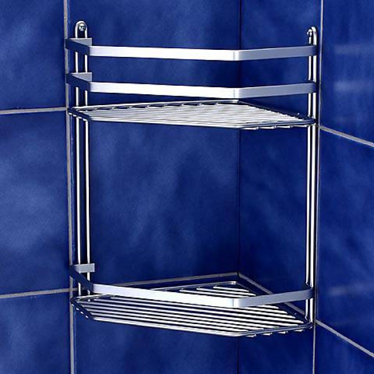 Stūra plaukts divdaļīgs Duschy metāla 20x20x30 cm, 575-90