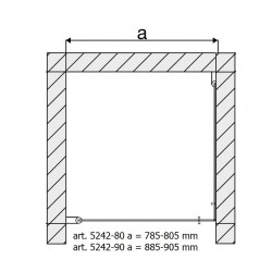 Dušas durvis Duschy BLACK 80 cm, 5242-80