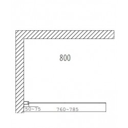 Dušas siena Duschy Wall 80 cm, Frost stikls 5223-80