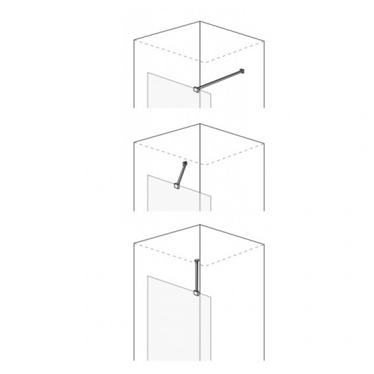 Dušas siena Duschy Wall 70 cm, caurspīdīgs stikls 5221-70