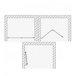 Dušas durvis Duschy TWICE 100 cm, 5371/5361-10