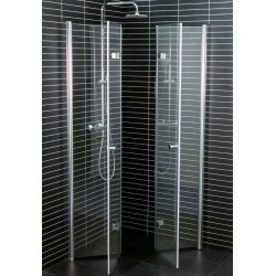 Dušas stūris kvadrātveida Duschy TWICE 110x110cm,caursp. stikls 5361-11/5371-11