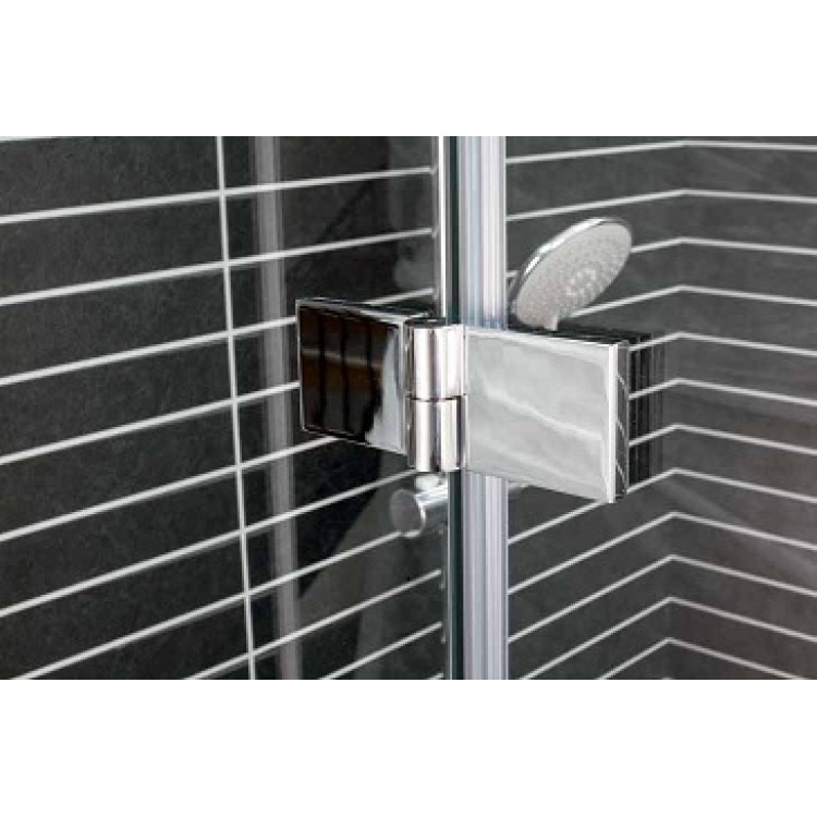 Dušas stūris kvadrātveida Duschy TWICE 90x90cm,caurspīgs stikls 5361-9/5371-9