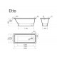 Taisnstūra vanna Vispool ETTE 170 x 70