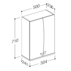 Vannas istabas sienas skapīts RB ELZA 50 cm EVU50