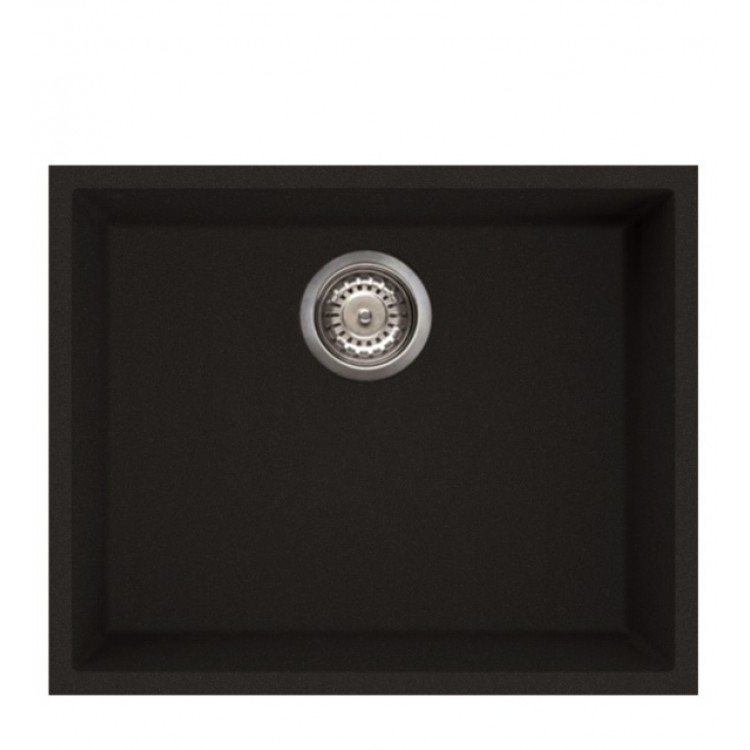 Virtuves izlietne Elleci Quadra-105 Keratek 540x440 mm, pabūvējama, melna