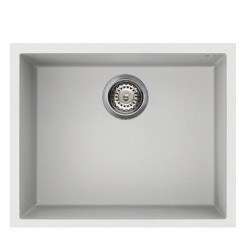 Virtuves izlietne Elleci Quadra-105 Keratek 540x440 mm, pabūvējama, balta