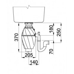 Elleci Pārtikas atkritumu smalcinātājs TDM00500 TOP